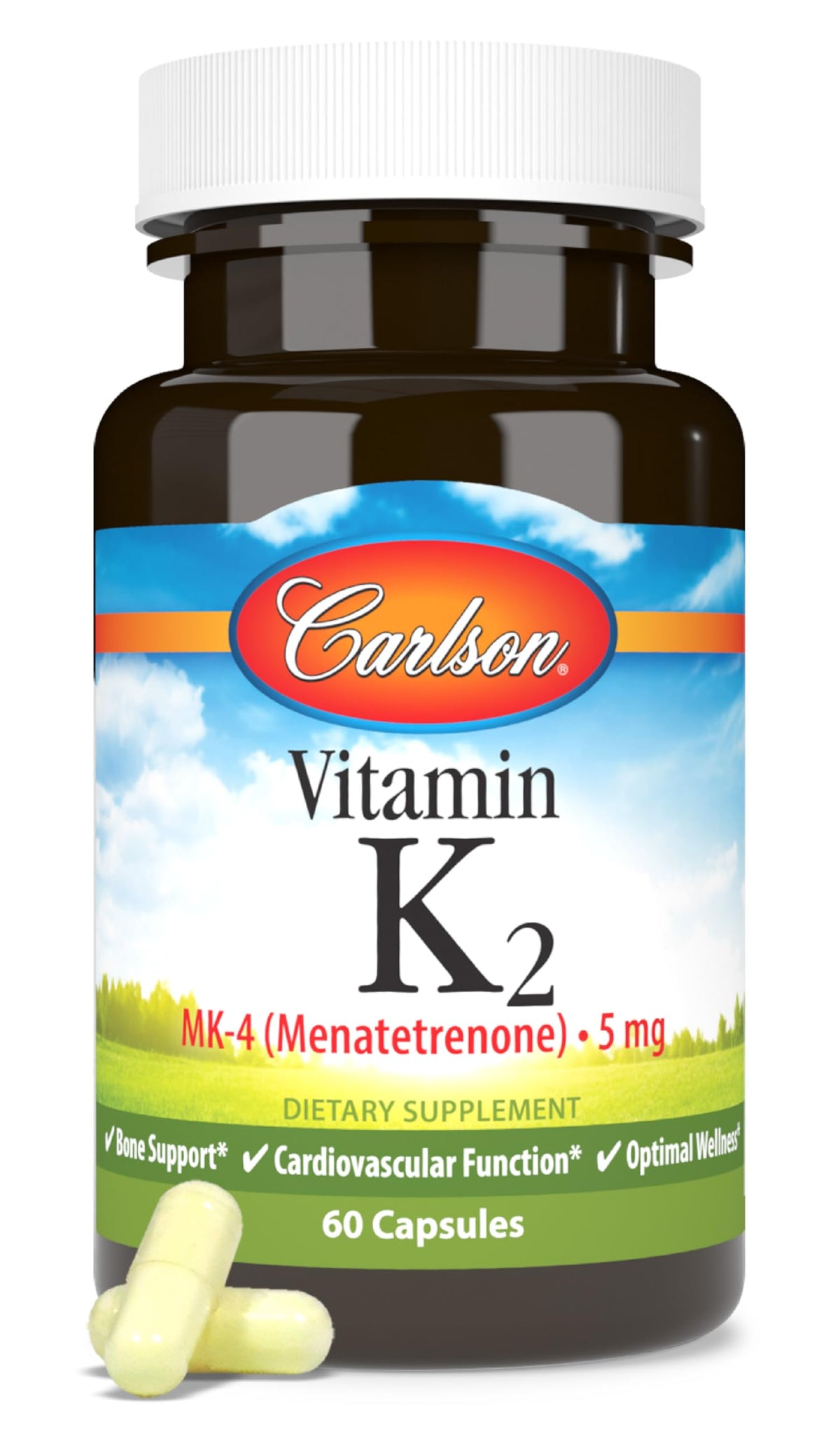 Carlson Vitamin K2 MK-4 bottle, 60 capsules