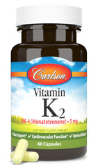 Carlson Vitamin K2 MK-4 bottle, 60 capsules