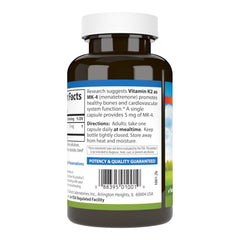 Carlson Vitamin K2 MK-4 bottle label showcasing brand quality and K2 support
