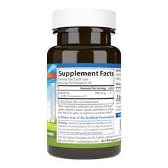 Carlson Vitamin K2 MK-7 softgel bottle back label