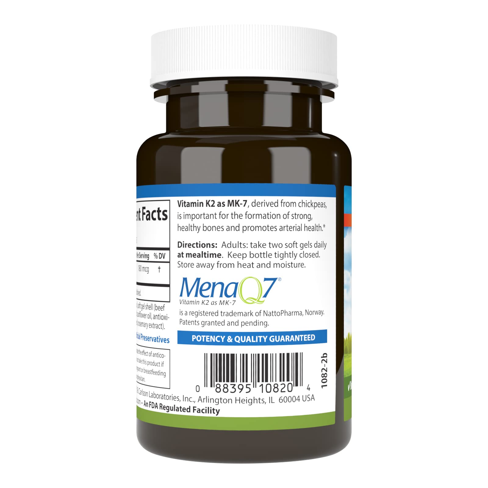 Close-up of 180 mcg MK-7 softgel capsules