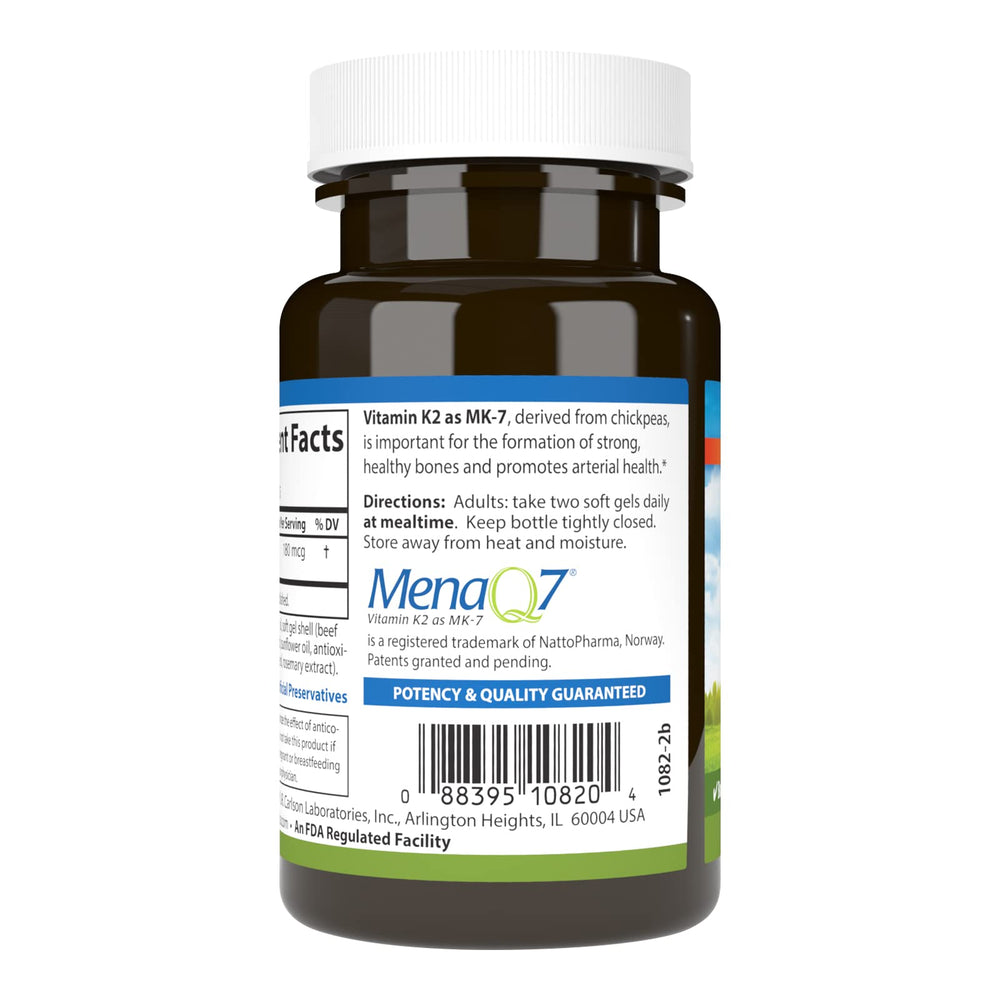 Close-up of 180 mcg MK-7 softgel capsules