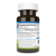 Close-up of softgel capsules in bottle