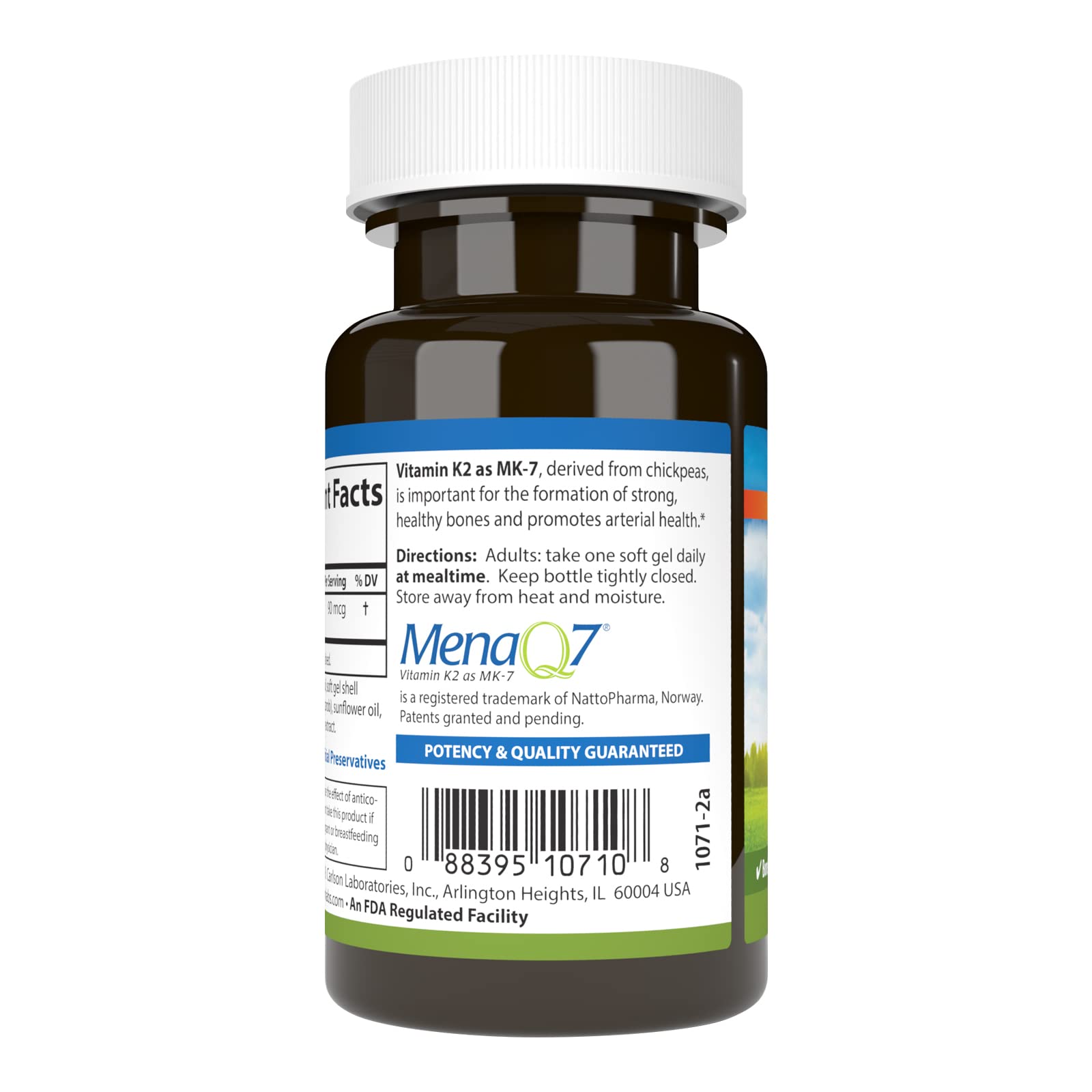 Carlson Vitamin K2 MK-7 product packaging label