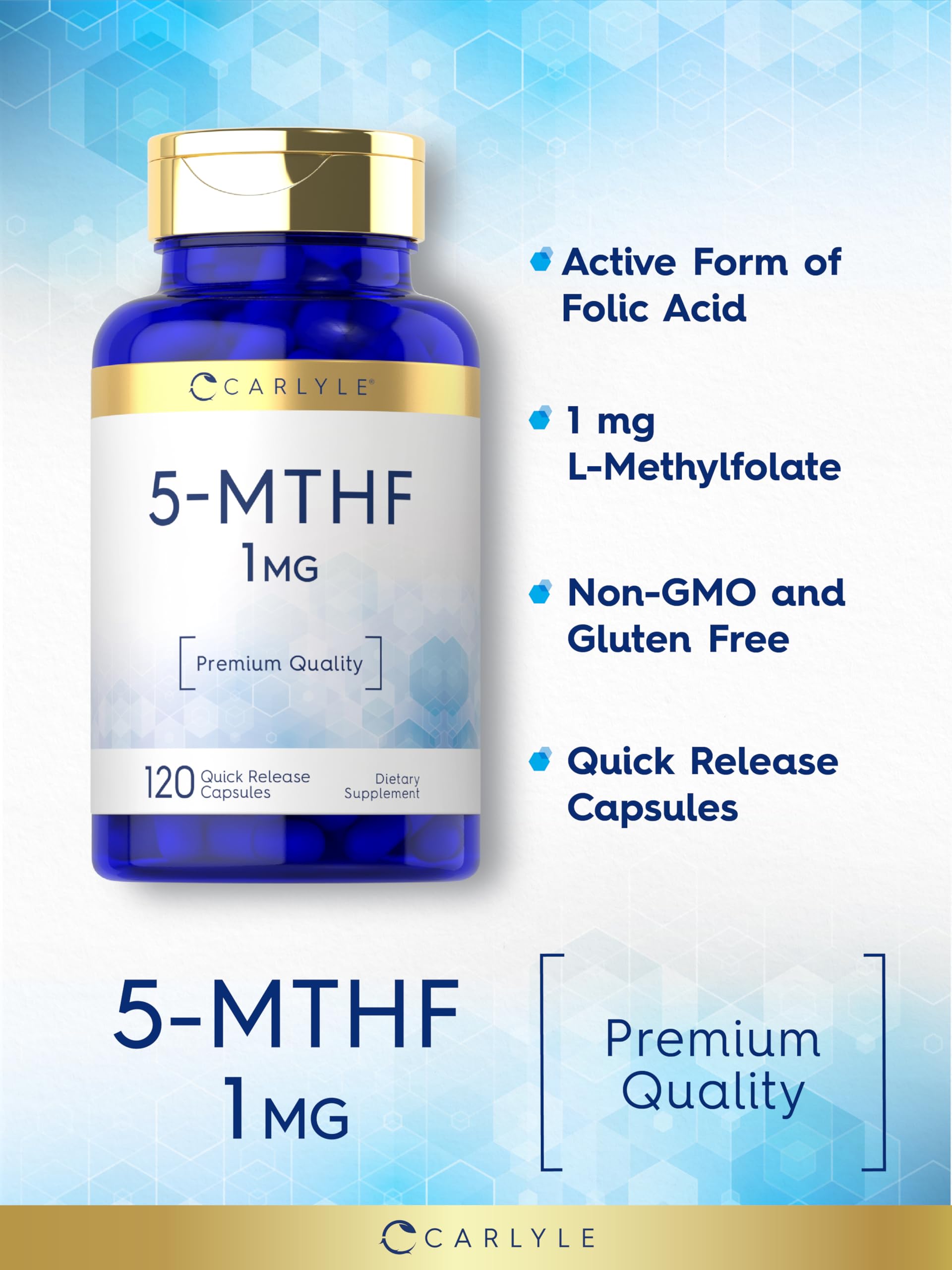 Premium formula capsules on white background