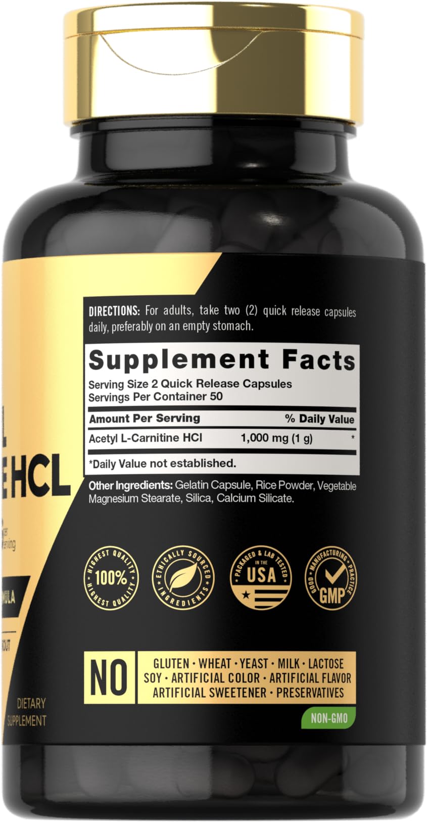 Carlyle Acetyl L-Carnitine HCL packaging front