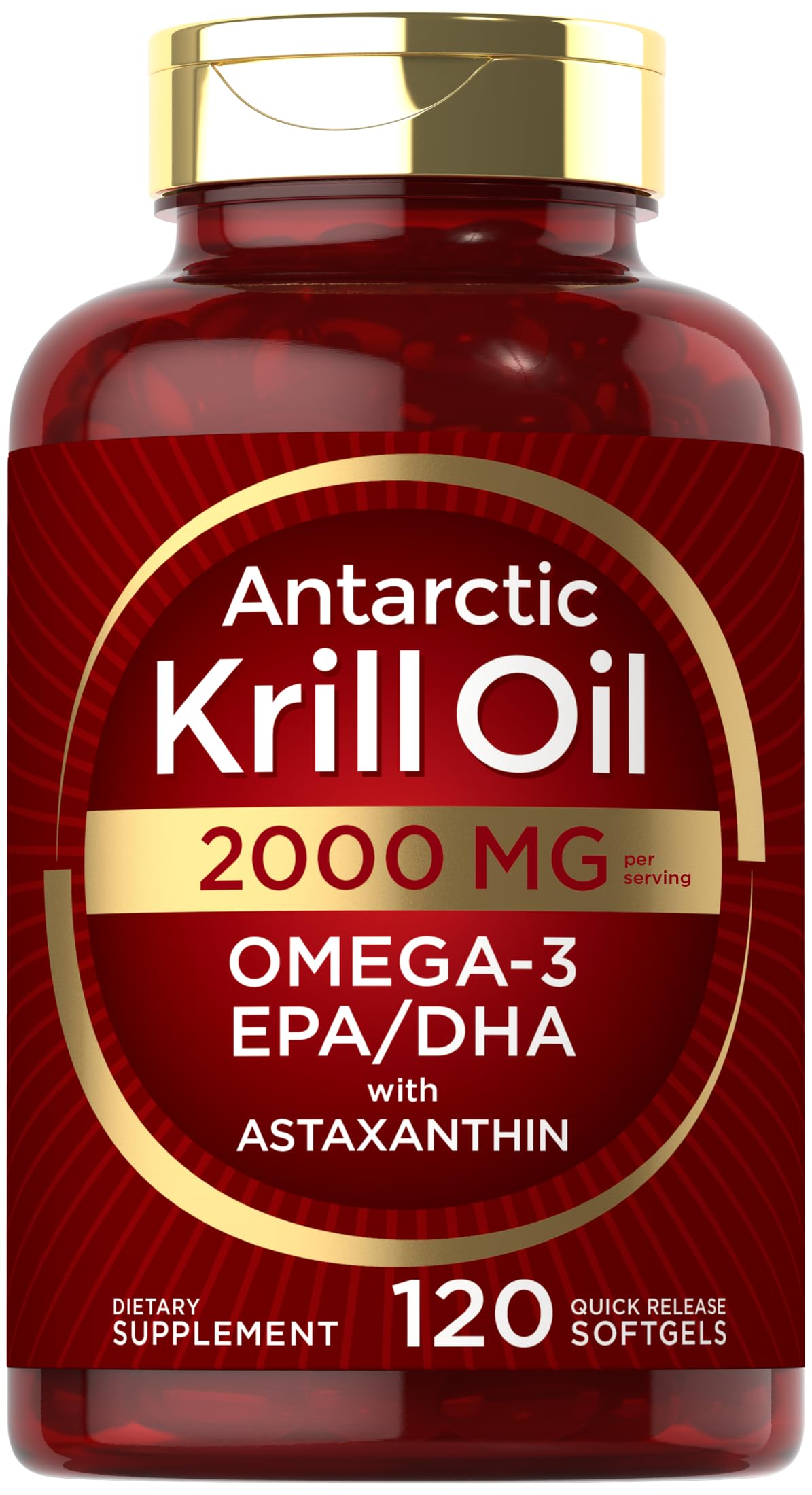 Carlyle Antarctic Krill Oil 2000 mg bottle with 120 softgels (hero image)