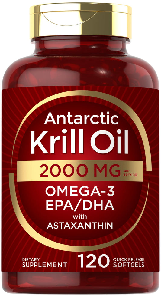 Carlyle Antarctic Krill Oil 2000 mg bottle with 120 softgels (hero image)