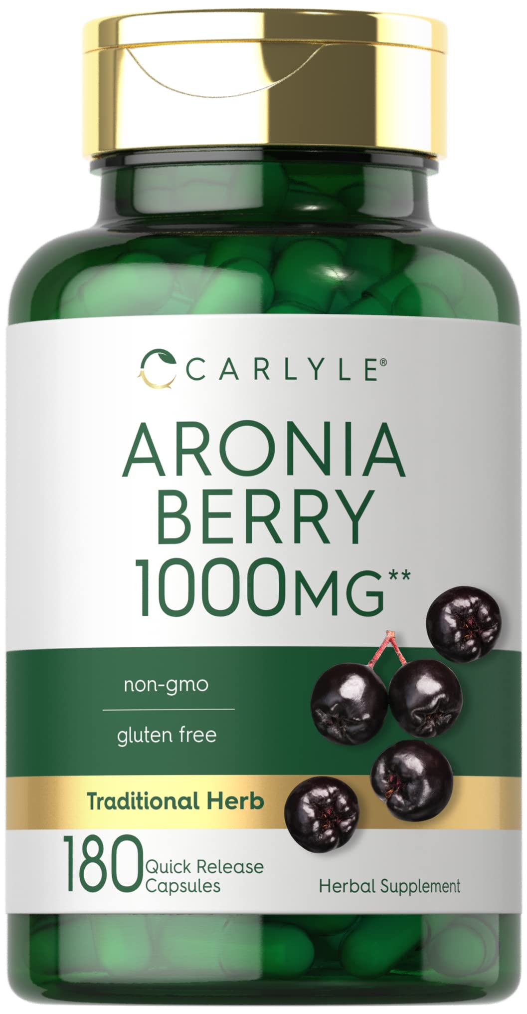 Carlyle Aronia Berry Capsules 1000mg bottle - 180 count