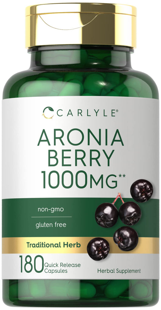 Carlyle Aronia Berry Capsules 1000mg bottle - 180 count