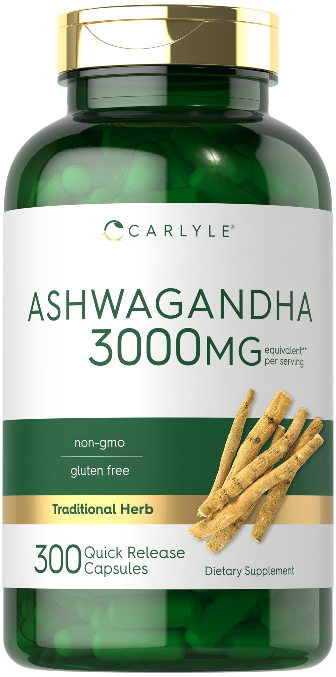 Carlyle Ashwagandha 3000mg 300 capsules hero image