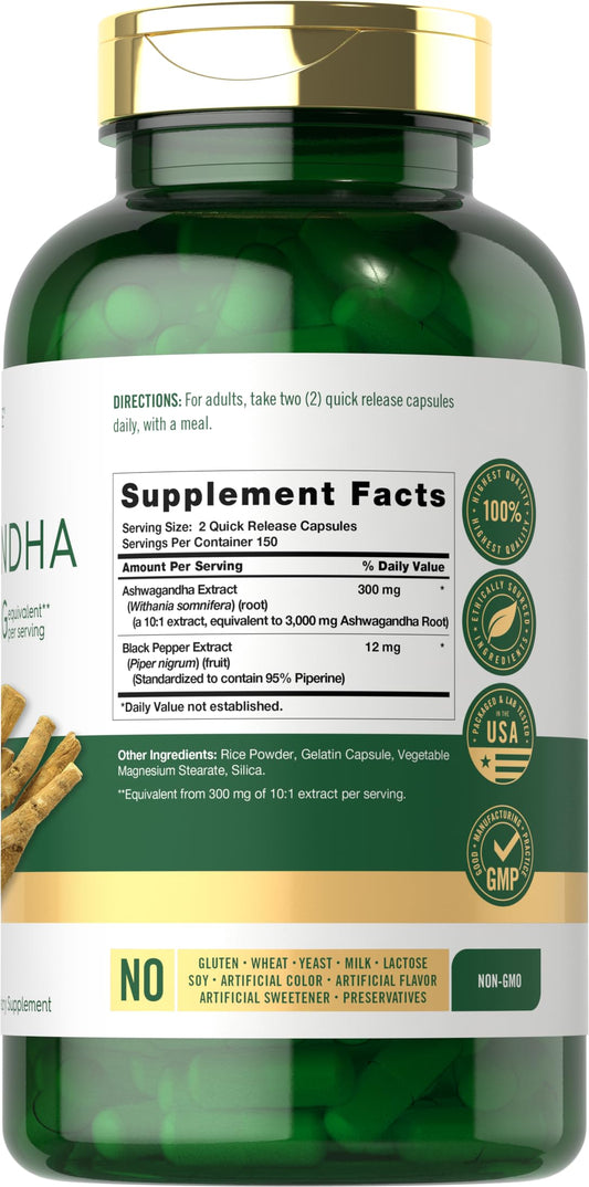 Carlyle Ashwagandha 3000mg 300 capsules packaging image