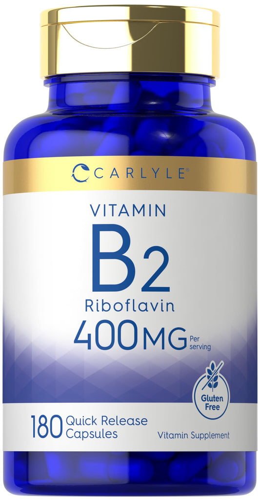 Carlyle Vitamin B-2 400mg bottle, 180 count