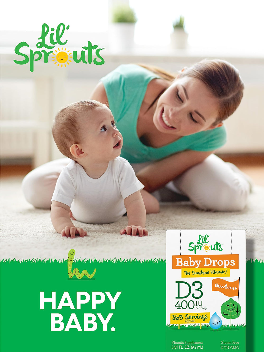 One-year supply concept with 365 servings shown on bottle