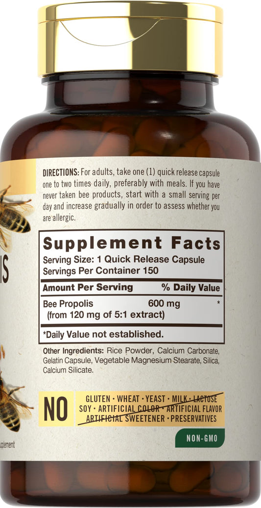 Carlyle Bee Propolis Capsules bottle on white background