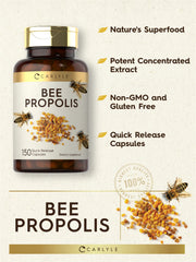 Close-up of Carlyle Bee Propolis Capsules capsules