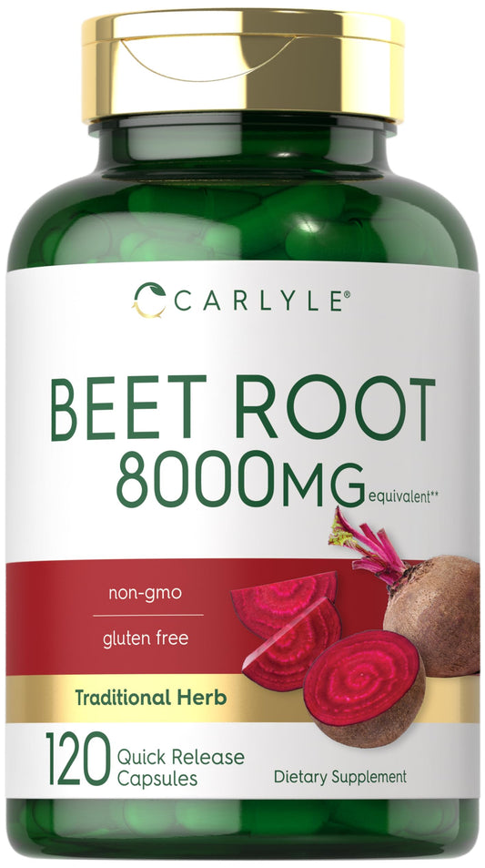 Carlyle Beet Root Capsules bottle front view with label