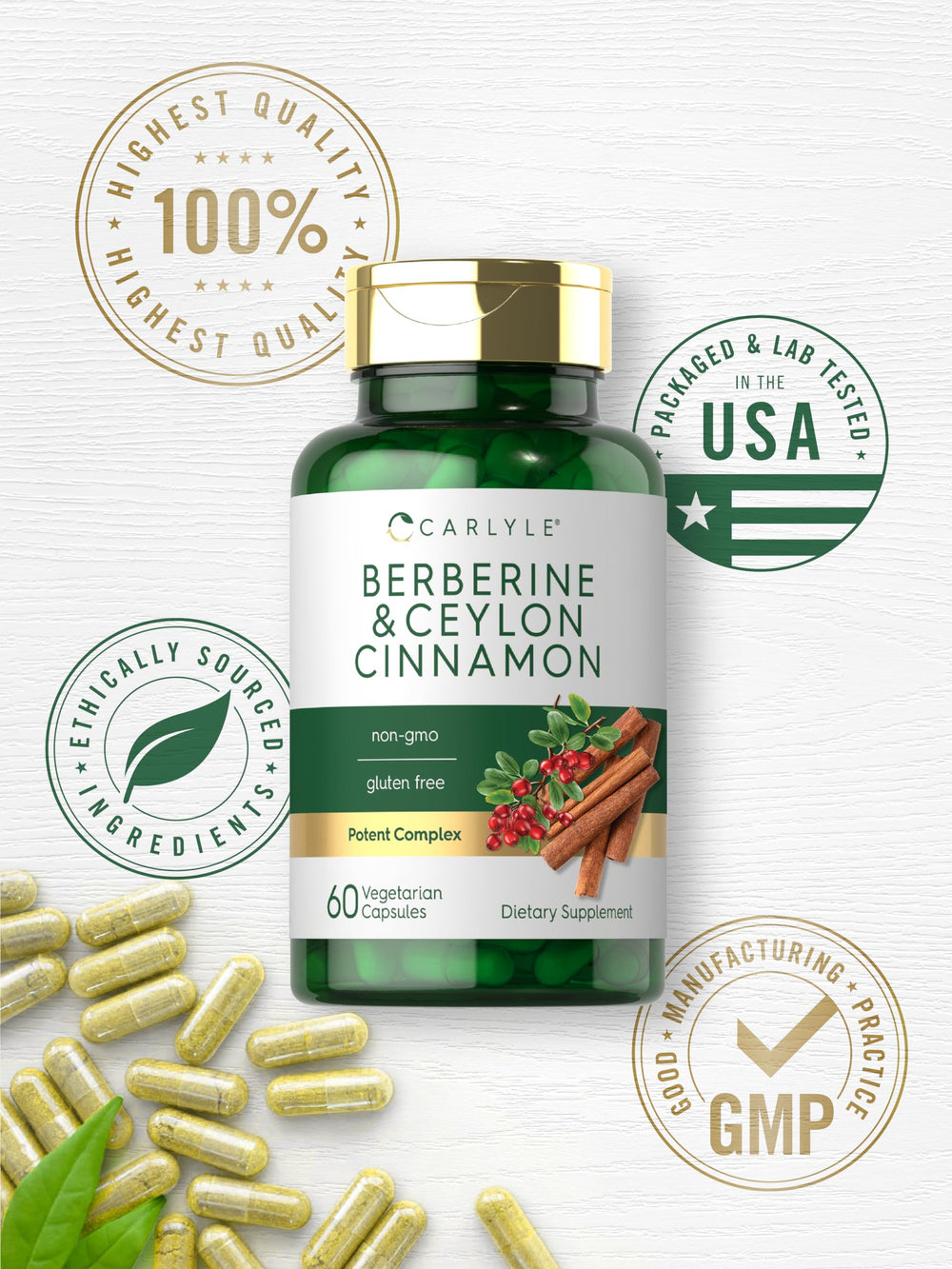 Non-GMO and gluten-free certification on product label
