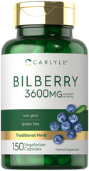 Front view of Carlyle Bilberry Extract Capsules bottle