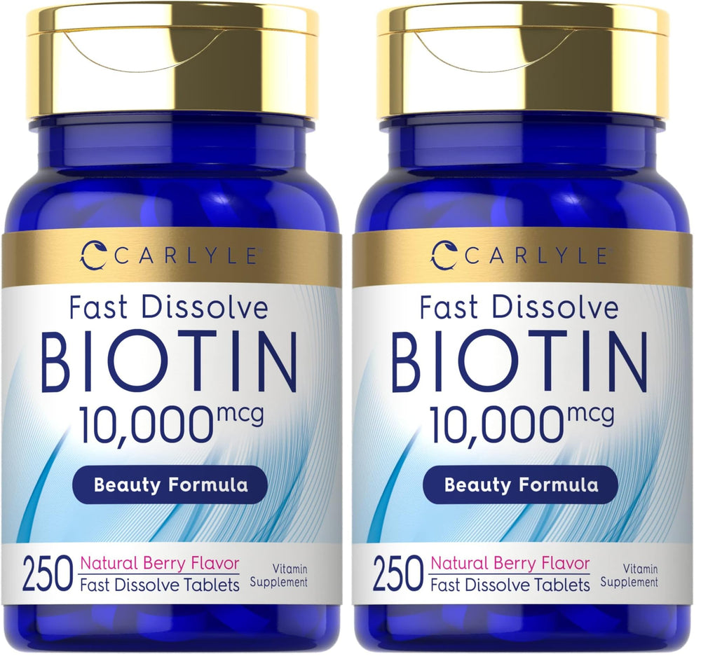 Carlyle Biotin 10000mcg bottle front view