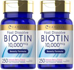 Carlyle Biotin 10000mcg bottle front view