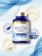 Gluten-free Carlyle Biotin 10000mcg packaging