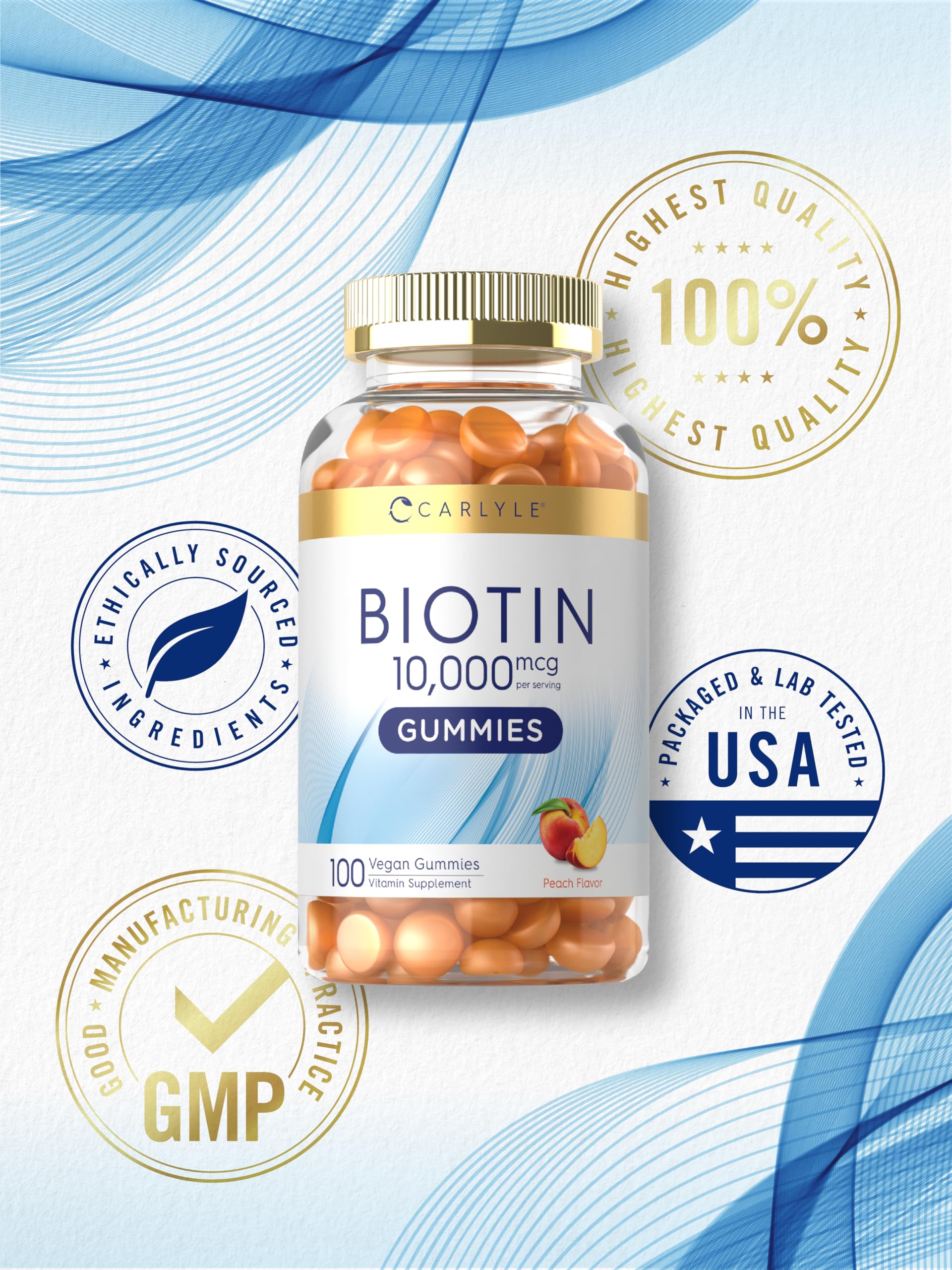 Supplement facts panel close-up on bottle