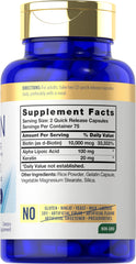 Close-up of Biotin 10000mcg with Keratin beauty formula