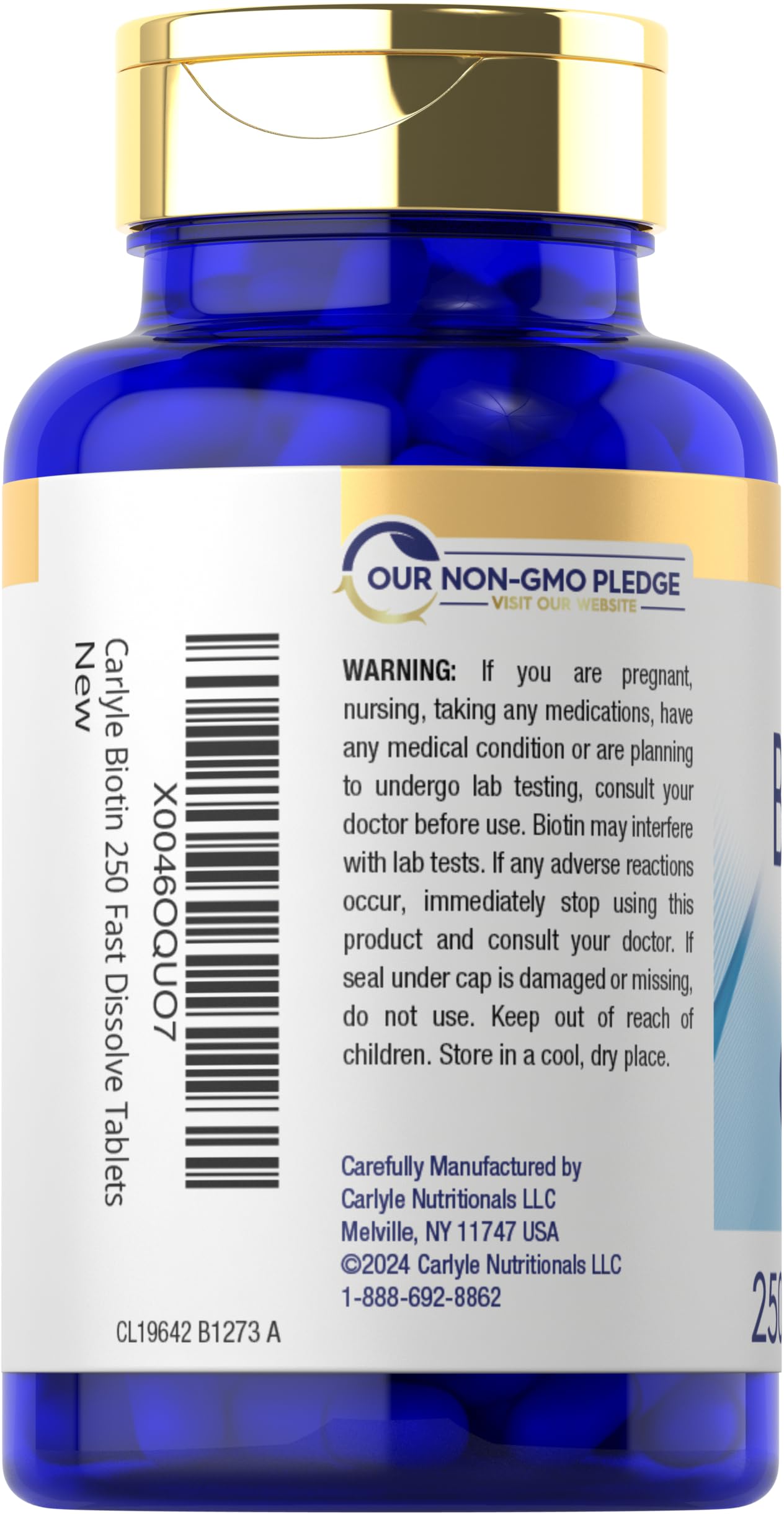 Vegetarian biotin 5000mcg bottle