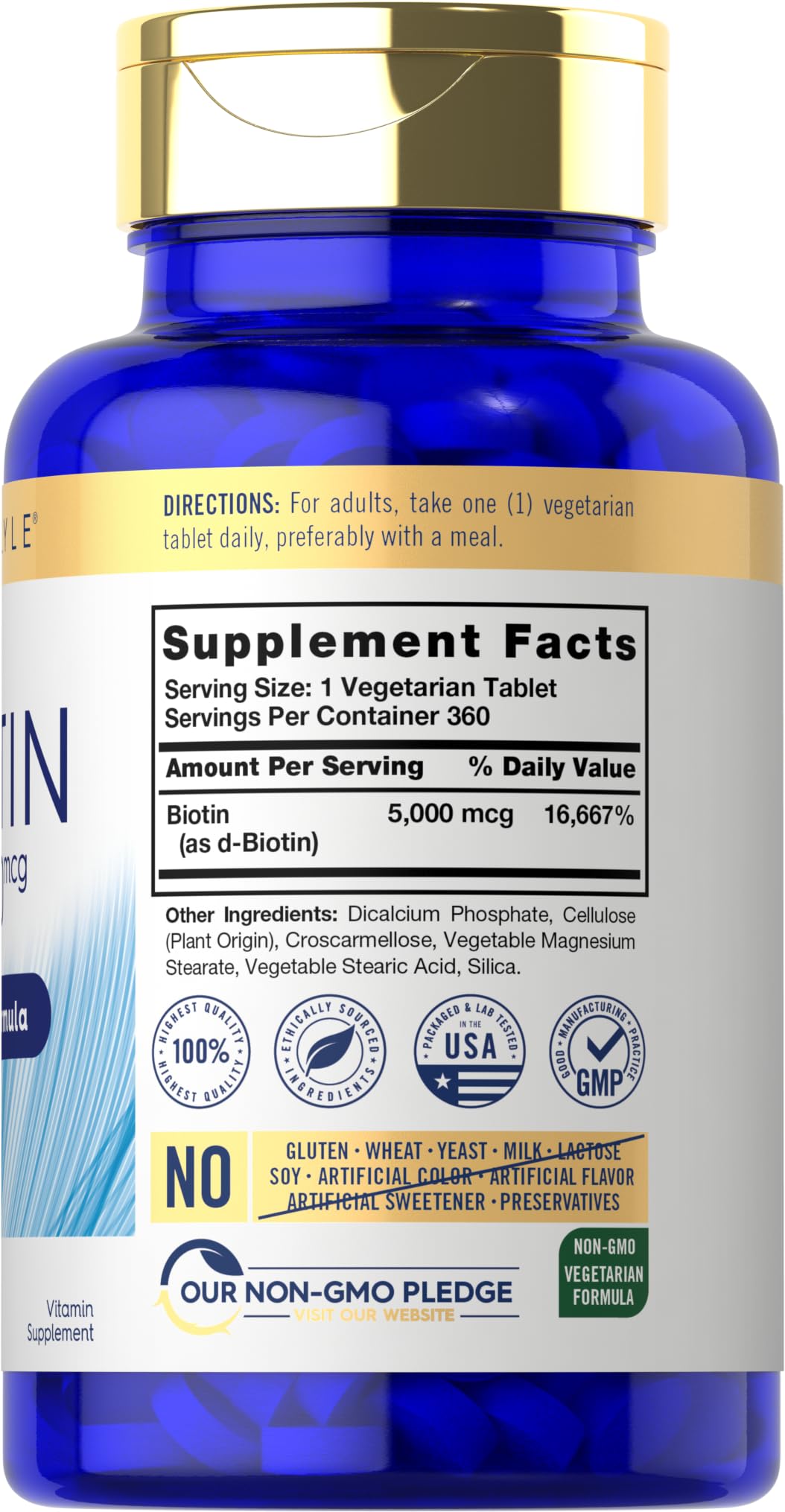 Carlyle Biotin 5000 mcg packaging