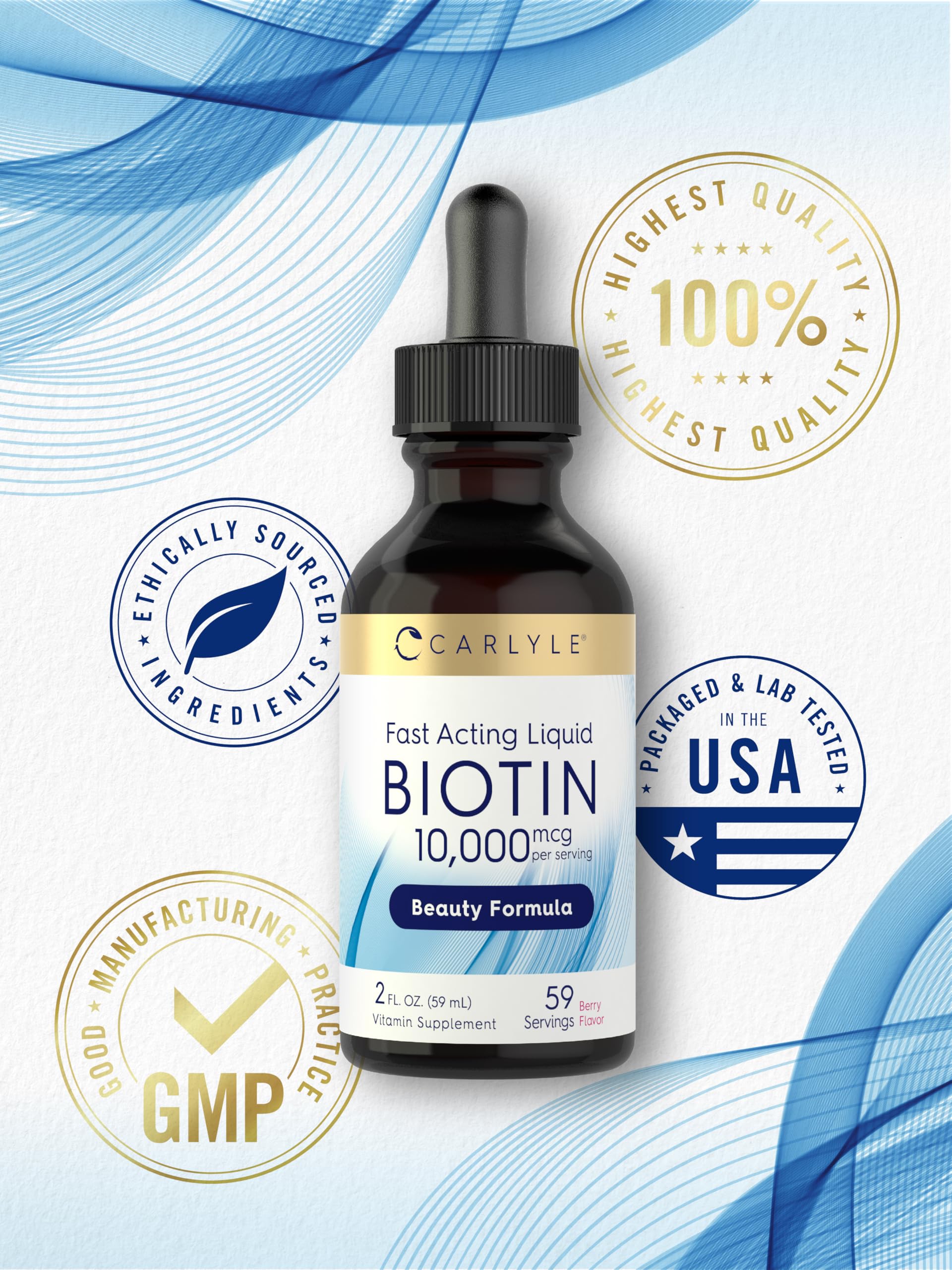 Lab-tested quality seal for Carlyle Biotin