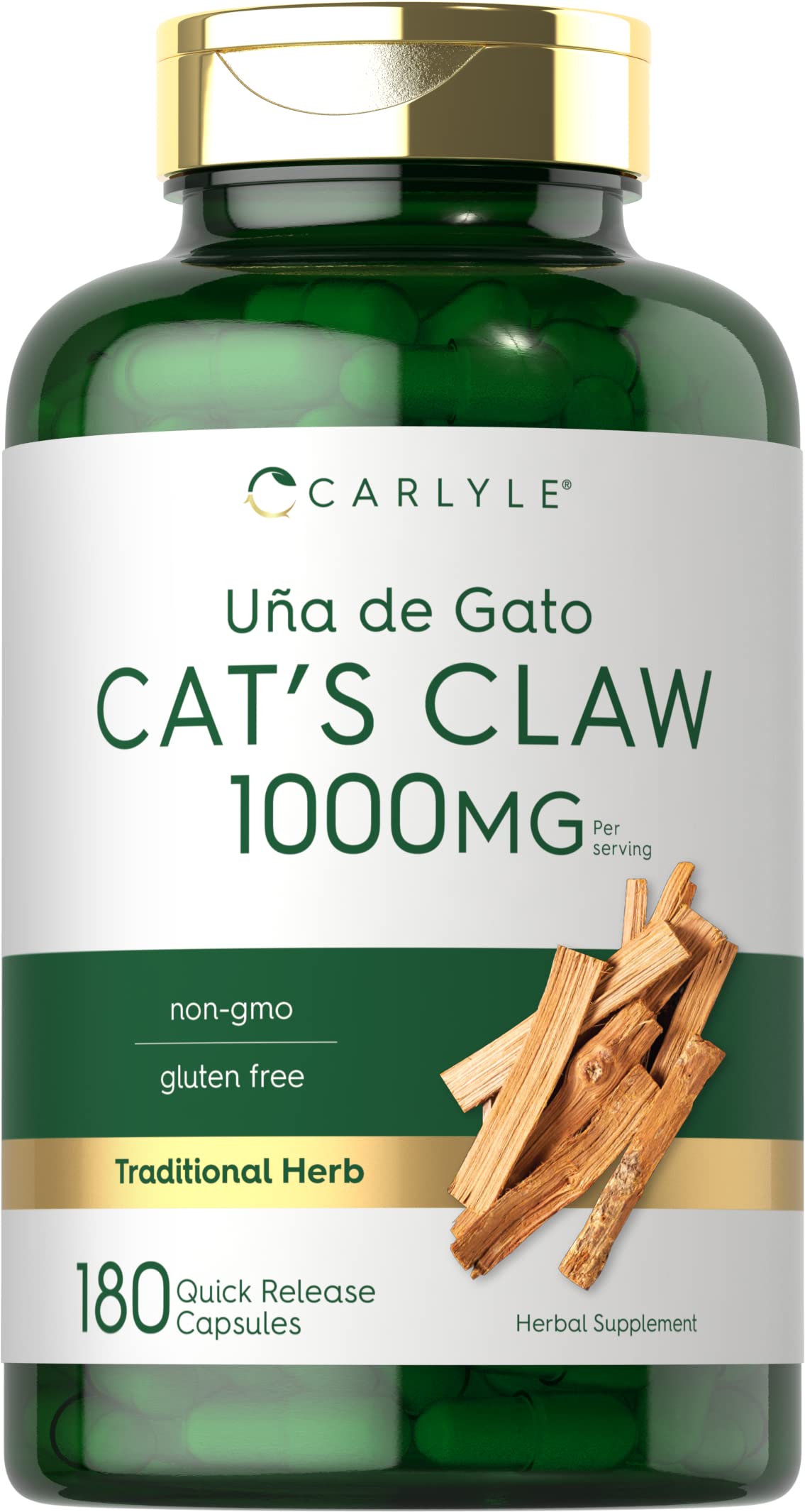 Carlyle Cat's Claw 1000mg capsules bottle - main image