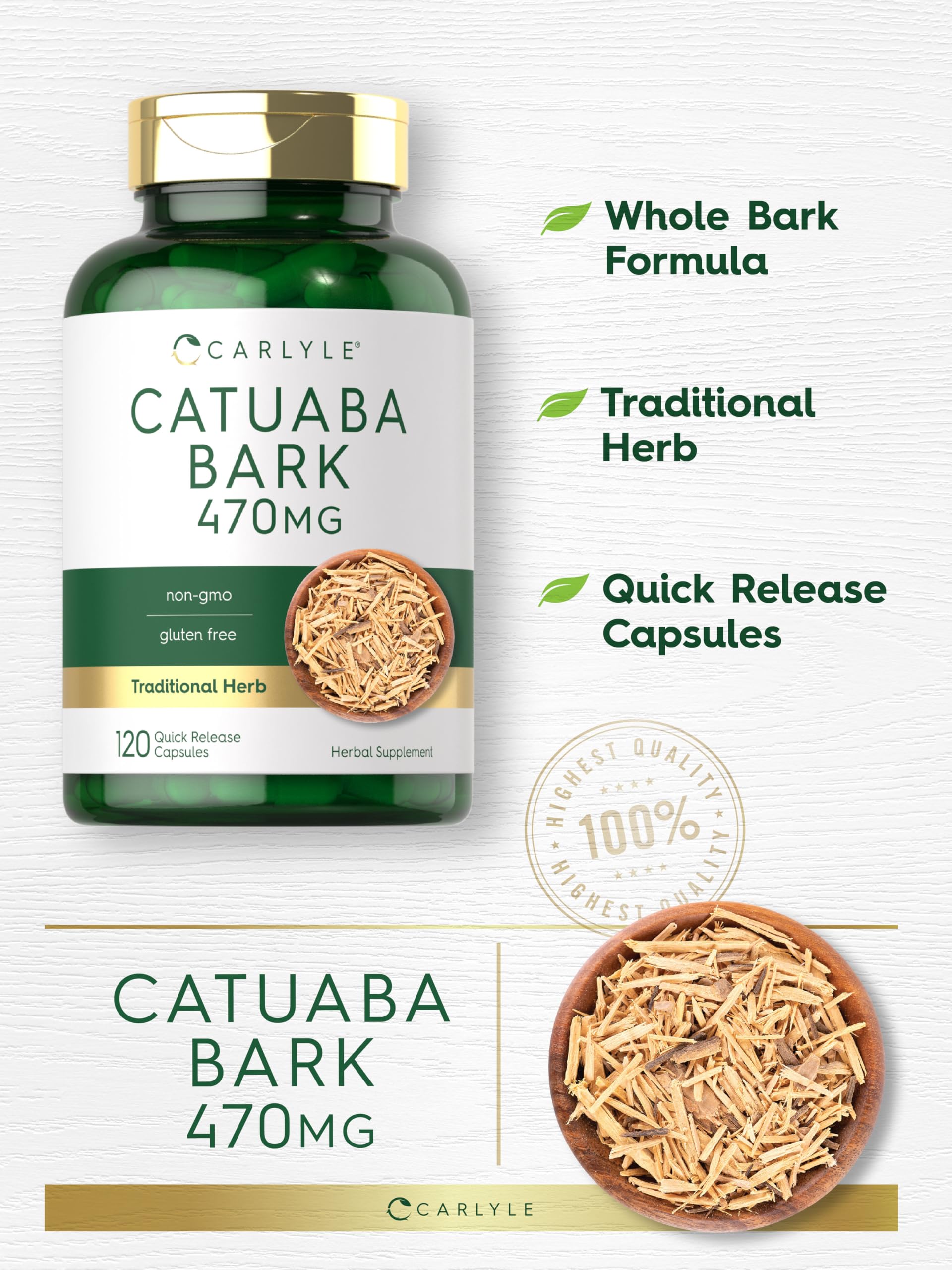 Product label showing ingredients and claims