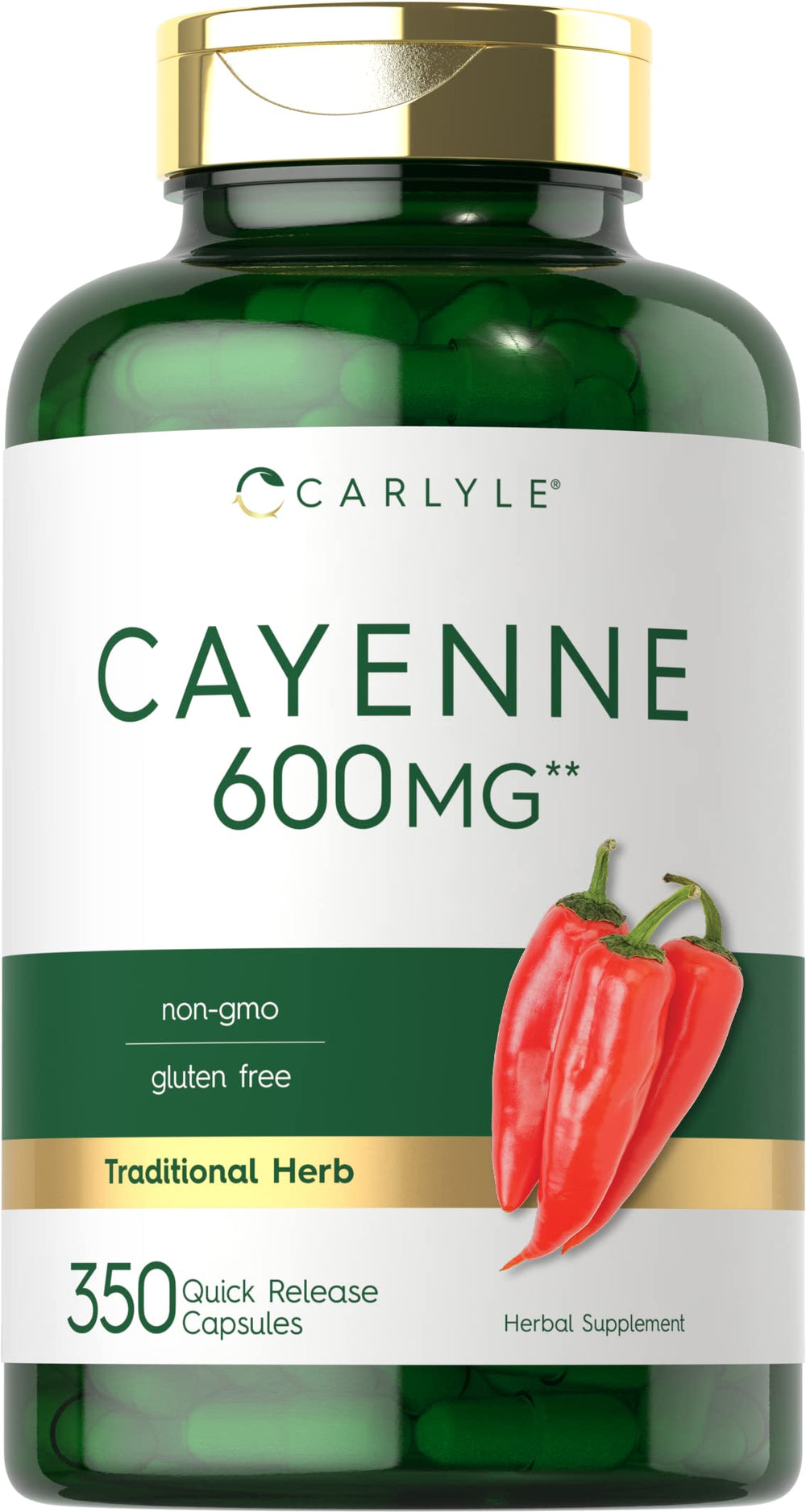 Carlyle Cayenne Pepper Capsules bottle 350-count