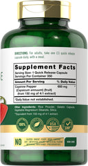 Close-up of Carlyle Cayenne Pepper Capsules 600mg capsules