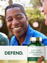 Non-GMO and gluten-free indication on Carlyle Cinnamon Capsules packaging