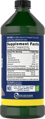 Back view of Carlyle Cod Liver Oil Liquid bottle showing supplement facts