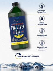 Carlyle cod liver oil lemon pour demonstrates simple daily dosing.