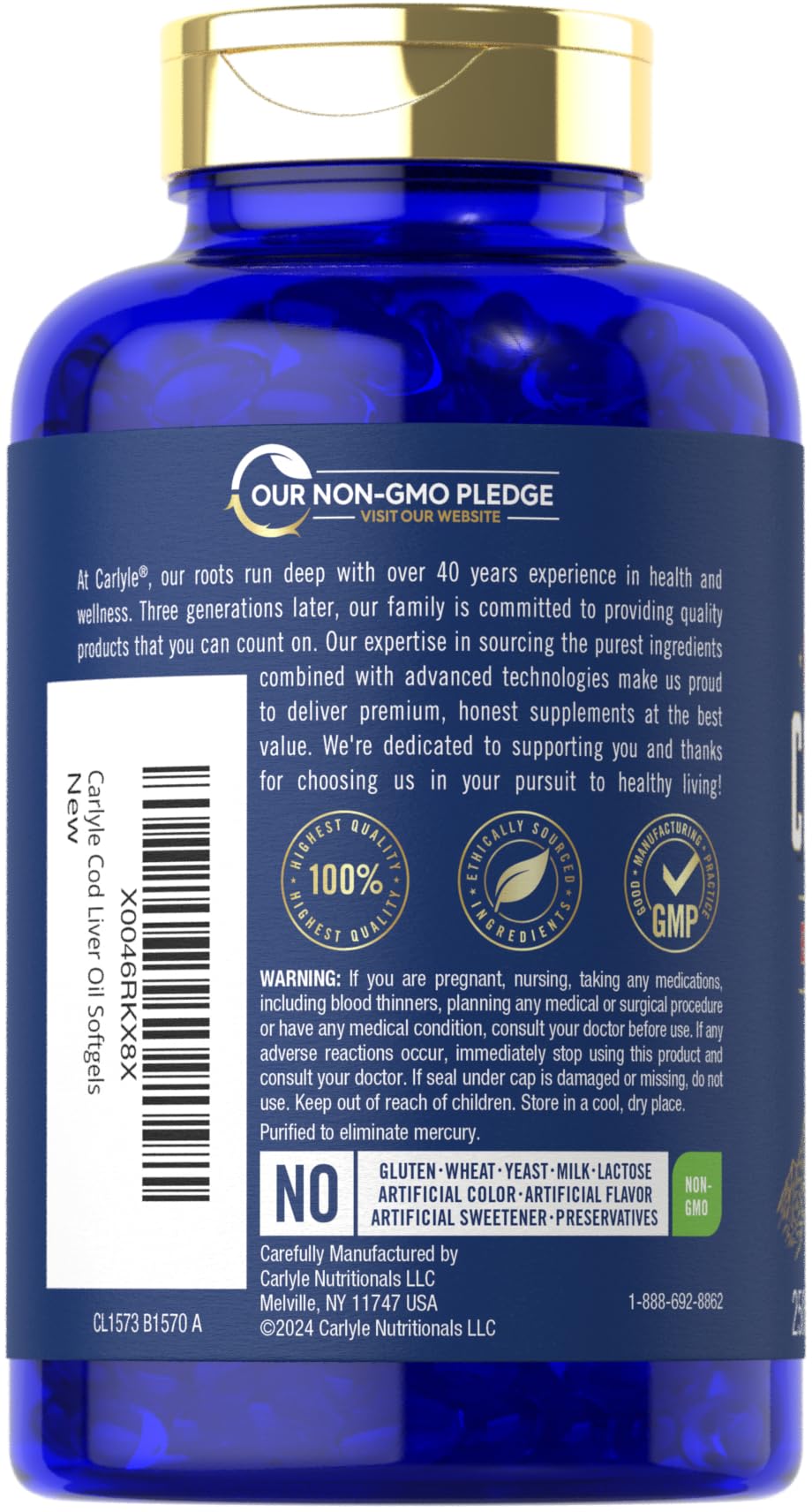Norwegian cod liver oil softgels in a measuring spoon