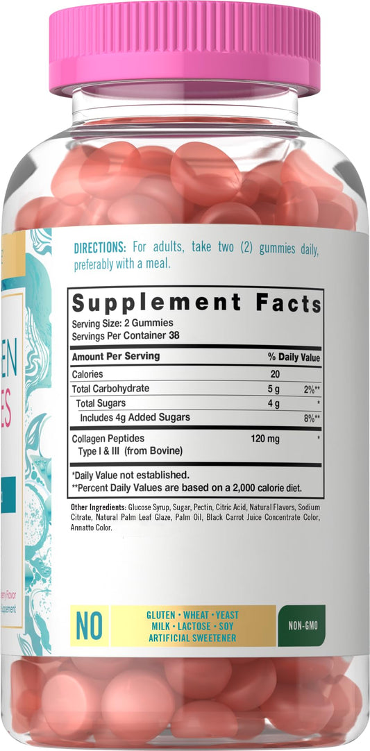 Close-up of Carlyle Strawberry collagen gummies