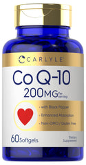 Carlyle CoQ10 200mg Softgels bottle label