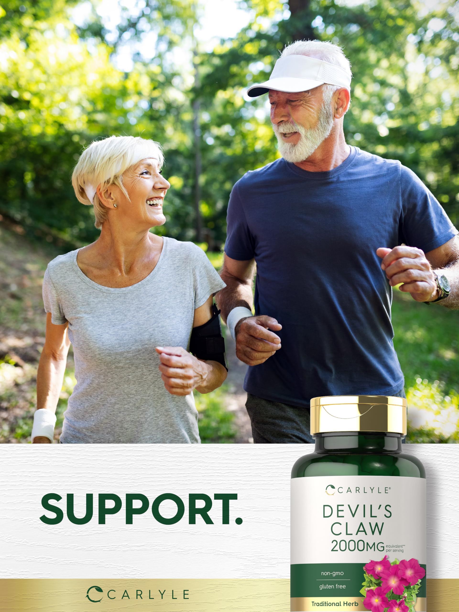 Close-up of Devils Claw 2000 mg quick-release capsules