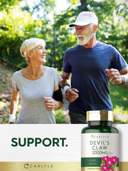 Close-up of Devils Claw 2000 mg quick-release capsules