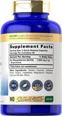 DL-Phenylalanine 1000mg bottle with 180 capsules product shot