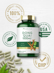 Supplement facts label for Carlyle Dong Quai capsules