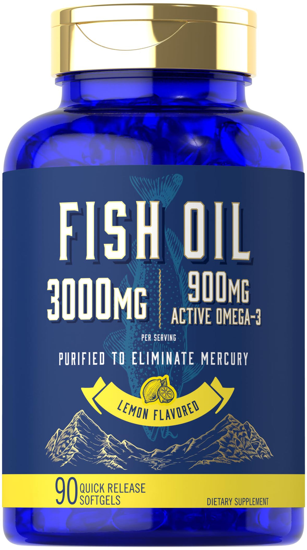 Carlyle Fish Oil 3000mg Lemon Bottle