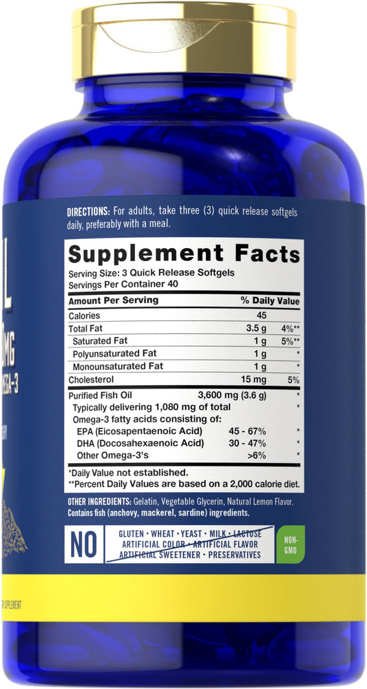 Omega-3 1080mg per serving graphic