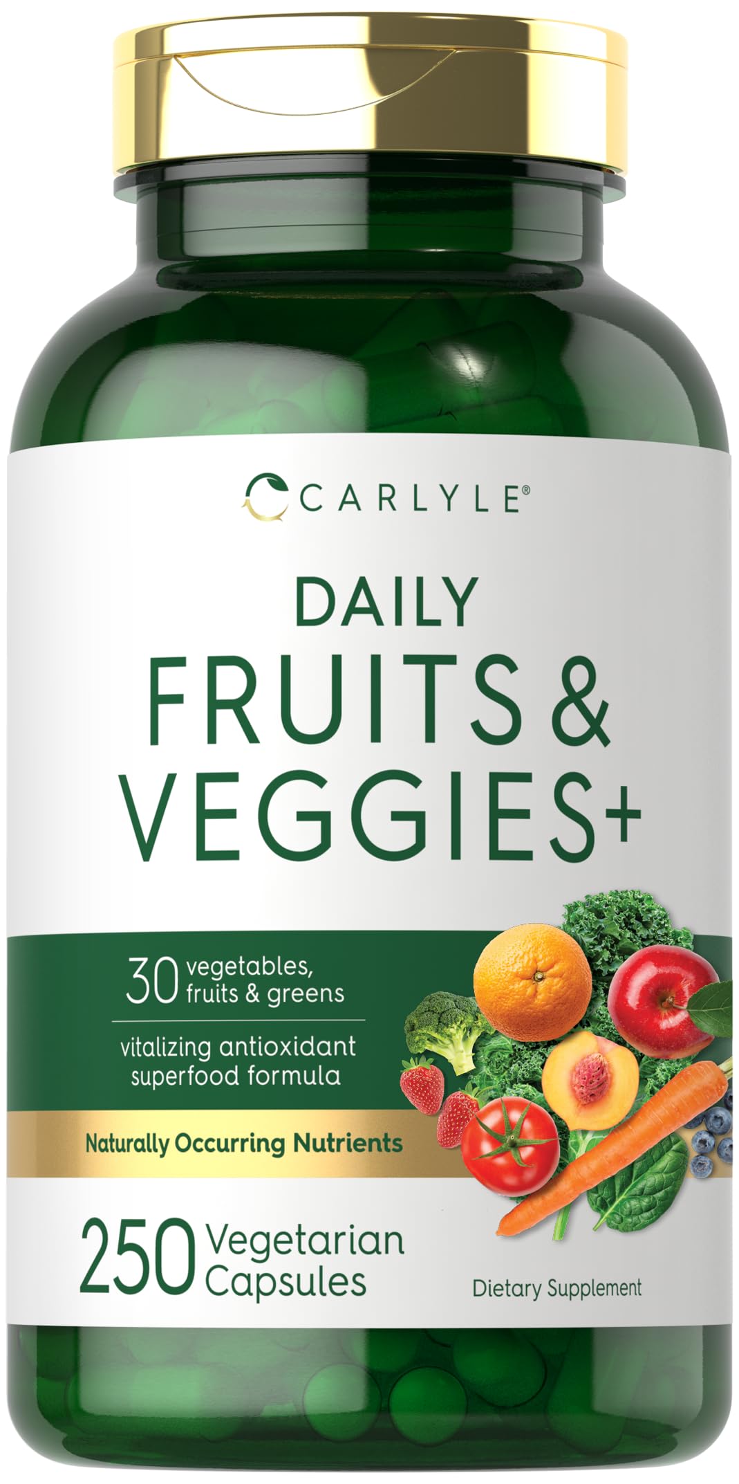 Carlyle Fruits and Veggies Supplement bottle front view