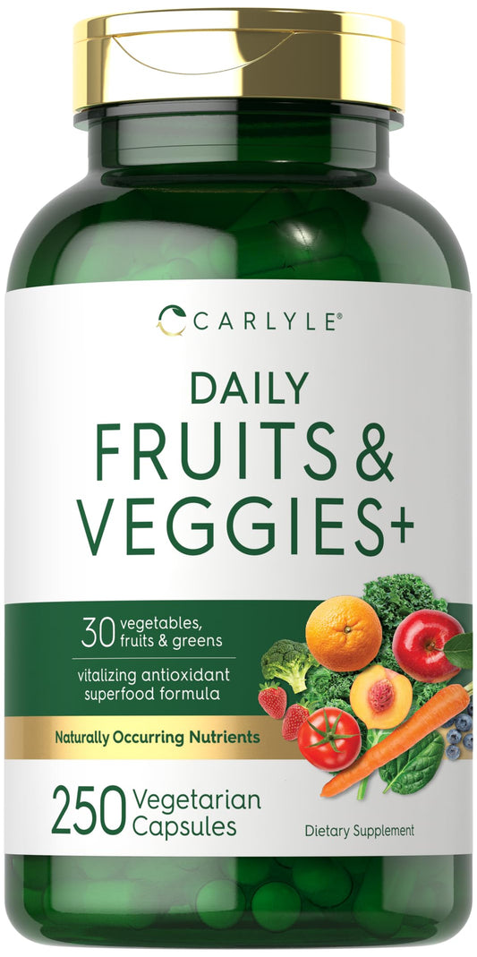 Carlyle Fruits and Veggies Supplement bottle front view