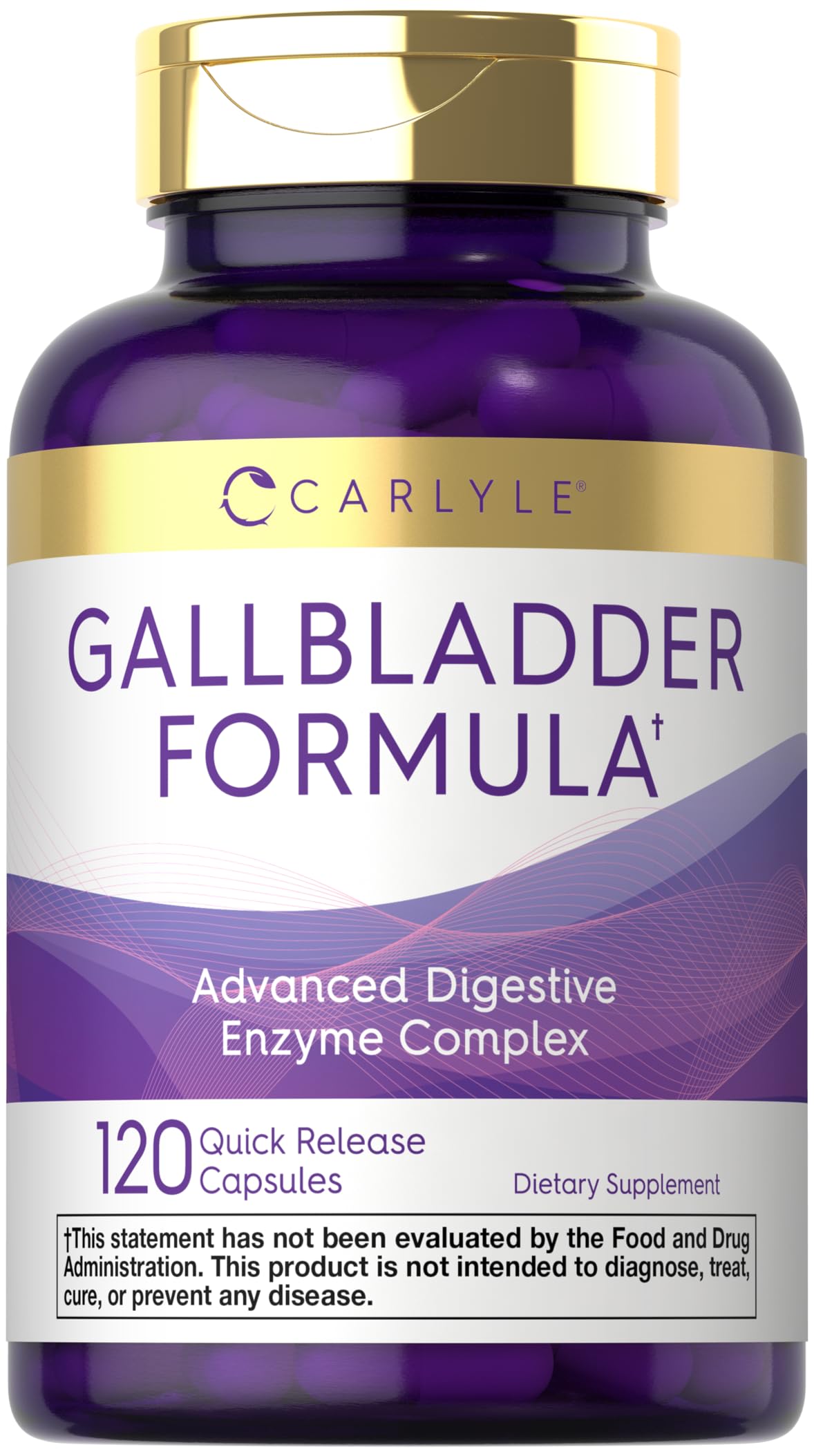 Carlyle Gallbladder Formula bottle label with 120 capsules
